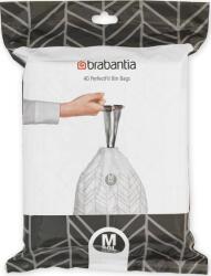Brabantia PerfectFit szemeteszsák, M méret, 60L, visszazárható adagoló csomag, 40 zsák/csomag - 138829 (138829) (138829)