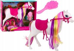 LeanToys Ló Figura - Ápolóval, Nyereggel, Istállóval, Fehér ( )