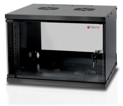 TECHLY I-CASE EL-1006B32 állvány 6U Falra szerelhető állvány Fekete (023592) (023592)