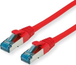 Valueline Patch kábel S/FTP, CAT6A, 1m, piros (PK-SFTP6A-010-RED) (PK-SFTP6A-010-RED)