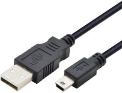 TB AKTBXKU3PBAW18B USB-A apa - MiniUSB-B apa 2.0 Adat és töltő kábel - Fekete (1.8m) (AKTBXKU3PBAW18B) (AKTBXKU3PBAW18B)