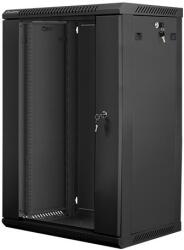 Lanberg 18U 19" fali rack szekrény 600x450mm fekete (WF01-6418-10B) (WF01-6418-10B)