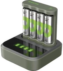 GP ReCyko B441 LCD Modell AA/AAA NiMH Akkumulátor töltő + 4db elem (4x AA - 2100mAh) (GPRCKCHB441D419) (GPRCKCHB441D419)