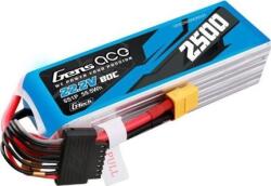 Gens Ace G-Tech 2500mAh 22.2V 80C 6S1P Lipo Battery Pack with XT60 plug (GEA256S80X6GT) (GEA256S80X6GT)