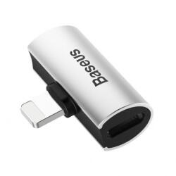 Baseus L46 Lightning - 2x Lightning audioadapter ezüst-fekete (CAL46-S1) (CAL46-S1) (CAL46-S1)