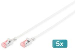 ASSMANN U/FTP CAT6 Patch kábel 10m - Szürke (5db / csomag) (DK-1624-100S-5) (DK-1624-100S-5)