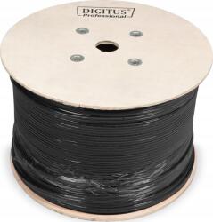 ASSMANN CAT 6 U-UTP outdoor installation cable, 250 MHz Fca (PVC), AWG 24/1, w/o cross, 500 m, sx, black (DK-1611-V-5-OD) (DK-1611-V-5-OD)