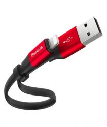 Baseus Nimble USB-A apa - Lightning apa Adat- és töltőkábel 0.23m - Fekete/Piros (CALMBJ-B91) (CALMBJ-B91)