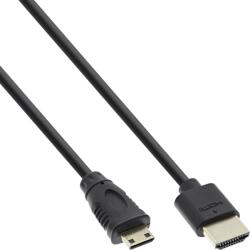 InLine 17511C HDMI kábel 1, 5 M HDMI A-típus (Standard) HDMI Type C (Mini) Fekete (17511C) (17511C)