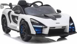 LEAN Toys Senna McLaren 5351 12 V Elektromos Kisautó - 2.4 GHz, Szülői Távirányítóval, Nyitható Ajtóval, EVA Kerekekkel Fehér (5351) (5351)