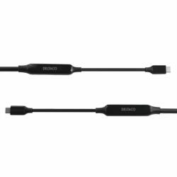 Deltaco USB-C apa - USB-C apa Adat- és töltőkábel 5m - Fekete (1902003) (1902003)