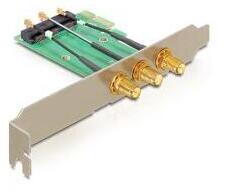 Delock PCI Express Card > Mini PCI Express + 3 RP-SMA Ports (89294) (89294)