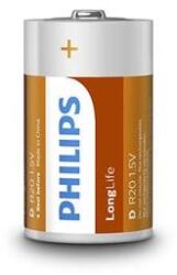 Philips LongLife D/LR20 elem 2db (fóliacsomagolás) (R20L2F/10) (R20L2F/10) (R20L2F/10)