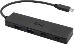 i-tec Metal C31HUBMETAL2A2C hálózati csatlakozó USB 3.2 Gen 1 (3.1 Gen 1) Type-C 5000 Mbit/s Fekete (C31HUBMETAL2A2C) (C31HUBMETAL2A2C)