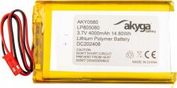Akyga Lithium Polymer Battery Akyga AKY0580 LP805080 Li-Po 3.7V/4000mAh PCM JST 2.54 2-Pin Connector 150mm (AKY0580) (AKY0580)