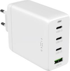 FIXED Travel 3x USB Type-C / 1x USB Type-A GaN Hálózati töltő - Fehér (100W) (FIXCG100-3CU-WH) (FIXCG100-3CU-WH)