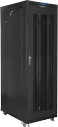 Lanberg 19" szabadon álló rack szekrény 37U/800X1000 perforált ajtó, lapraszerelt, LCD kijelző, fekete V2 (FF01-8037-23BL) (FF01-8037-23BL)