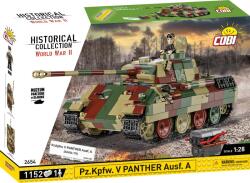 COBI Pz. Kpfw. V Panthe Ausf. A 1152 darabos Történelmi tank építőjáték 1: 28 (COBI-2654) (COBI-2654)
