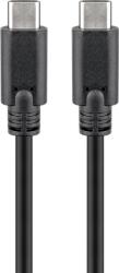 Goobay 66508 USB-C apa - USB-C apa 3.2 Adat és töltőkábel - Fekete (2m) (66508) (66508)