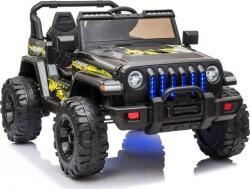 LEAN Toys CH9956 Jeep 12 7505 Elektromos Kisautó - 2.4 GHz, Szülői Távirányítóval, Nyitható Ajtóval, EVA Kerekekkel, Fekete (7505) (7505)