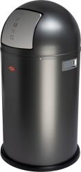 Wesco Pushboy 50 literes nyomófedeles fém szemetes - Matt grafit (112793)