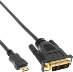 InLine 17472P video átalakító kábel 2 M HDMI Type C (Mini) DVI Fekete (17472P) (17472P)