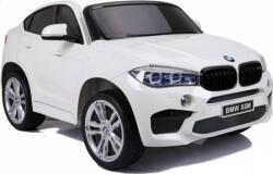 LEAN Toys BMW X6 M 2841 2 Személyes Elektromos Kisautó - 12 V, 2 Darab Motorral 2.4 GHz, Szülői Távirányítóval, Nyitható Ajtóval, EVA Kerekekkel, Fehér (2841) (2841)