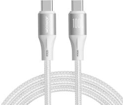 JOYROOM SA25-CC5 USB-C apa - USB-C apa 2.0 Adat és töltőkábel - Fehér (1.2m) (SA25-CC5 1.2M WHITE) (SA25-CC5 1.2M WHITE)