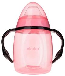 AKUKU Döntött bögre szilikon szájrésszel - rózsaszín, 280 ml (5907644004294) (5907644004294)