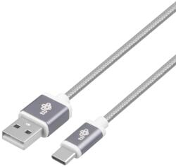 TB AKTBXKUCSBA15PS USB-A apa - USB-C apa 2.0 Adat és töltőkábel - Szürke (1.5m) (AKTBXKUCSBA15PS) (AKTBXKUCSBA15PS)