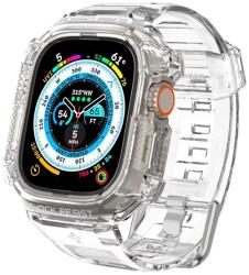 Spigen Rugged Armor Pro Apple Watch Ultra 2 Szilikon szíj+keret 49 mm - Átlátszó (ACS05461) (ACS05461)