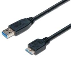 M-CAB 7001164 USB 3.0 mikroUSB-B kábel 1m - Fekete (7001164) (7001164)