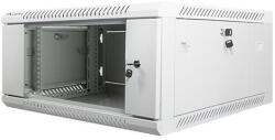 Lanberg 19" fali rack szekrény 4U 600x600mm - szürke (WF01-6604-10S)