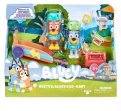 Moose Bluey 7 részes Gokart készlet 2 db figurával (BLU17357) (BLU17357)