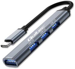 Qoltec 53792 USB Type-C 3.0 HUB (4 port) (53792) (53792)