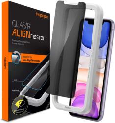Spigen Glastr Alignmaster 2.5D Apple iPhone 11 Edzett üveg kijelzővédő betekintés elleni védelemmel (AGL00103) (AGL00103)
