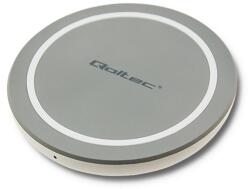 Qoltec Induction Wireless Charger RING Qualcomm QuickCharge 3.0 technológiával 10W Szürke (51840) (51840)