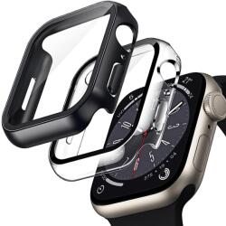 Crong CRG-41HS-CLR Apple Watch S7/S8/S9 Tok + Kijelzővédő - Átlátszó (41mm) (CRG-41HS-CLR) (CRG-41HS-CLR)