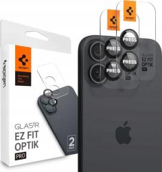 Spigen Glas. tR EZ Fit Optik Pro Apple iPhone 16 Plus / 16 Tempered kameravédő fólia felhelyező kerettel, fekete (2db) (8809971228633-AGL07921) (8809971228633-AGL07921)
