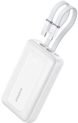 Anker A1680H21 Powerbank integrált kábellel USB-C + Lightning / 10000mAh 30W - Fehér (A1680H21) (A1680H21)