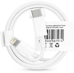 Haffner USB Type-C - Lightning adat- és töltőkábel 1 m-es vezetékkel - C973 PD 18W Type-C Cable for Lightning - 2A - fehér - ECO csomagolás (PT-6067) (PT-6067)