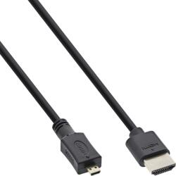 InLine 17501D HDMI kábel 1 M HDMI A-típus (Standard) HDMI D-típus (Micro) Fekete (17501D) (17501D)