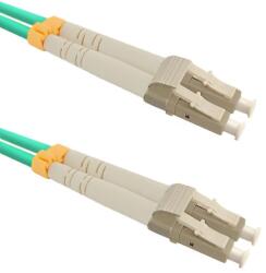 Qoltec 54076 LC/UPC Optikai Duplex kábel 2m - Türkiz (54076) (54076)