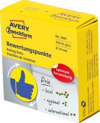 Avery Zweckform Avery 3861 Kék lájk 19mm öntapadó 250db-os címke (etk6029246) (etk6029246)