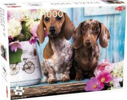 TACTIC Dashing Dacshunds 1000 pcs Puzzle (cu imagine) fierăstrău 1000 buc. Animale (417432) (417432) Puzzle