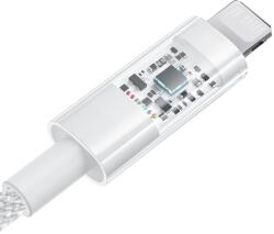 Baseus Gem USB-C apa - Lightning apa Adat és gyorstöltő kábel 1m - Fehér (P10373001211-00) (P10373001211-00)