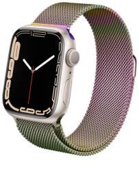 Crong Apple Watch S1/2/3/4/5/6/7/8/SE Milano fém szíj 38/40/41mm - Irizáló (CRG-40MST-OPL) (CRG-40MST-OPL)