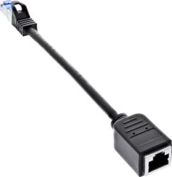 InLine 76501X hálózati kábel Fekete 0, 2 M Cat6a S/FTP (S-STP) (76501X) (76501X)
