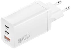 4smarts PDplug Trio GaN 2x USB-C / USB-A Hálózati töltő - Fehér (45W) (4S540401) (4S540401)