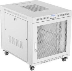 Lanberg 19" szabadon álló rack szekrény 15U/800X1000 perforált ajtó, lapraszerelt, LCD kijelző, szürke (FF01-8015-23SL) (FF01-8015-23SL)
